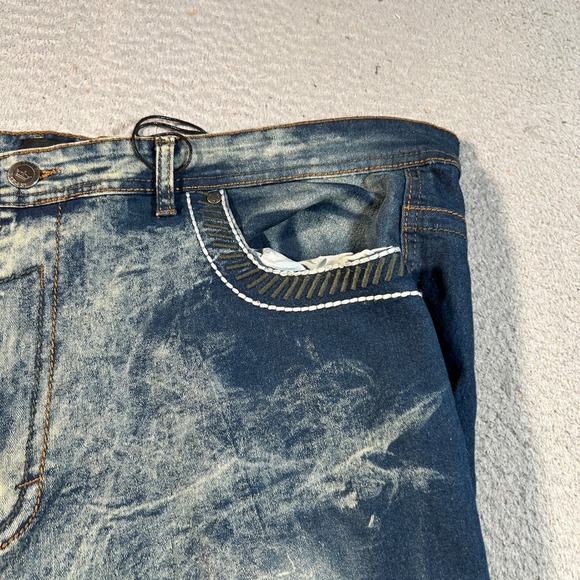 Red Ape Jeans Mens 46x31 Blue Acid Wash Straight Leg Denim Skater Y2K NWT - Picture 5 of 15